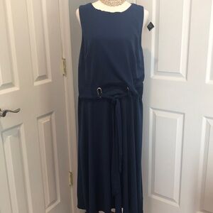 Indigo Ralph Lauren tie waist dress